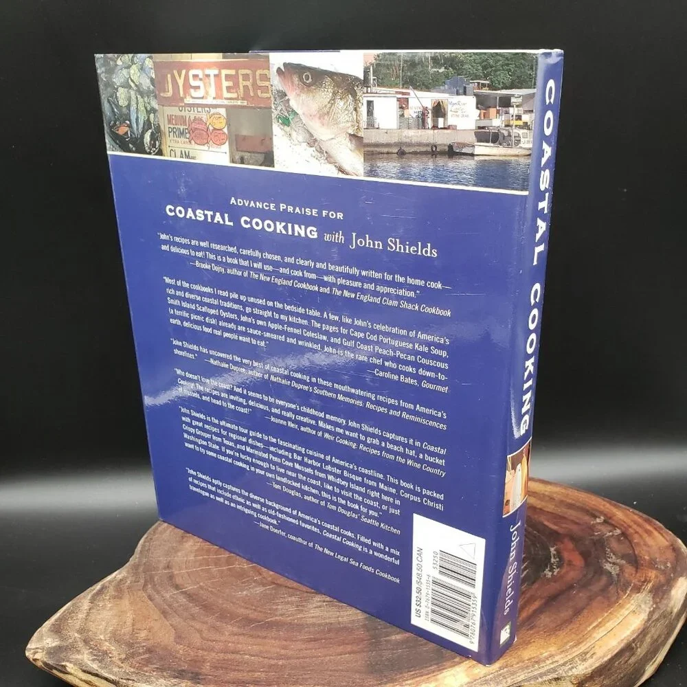 Coastal Cooking with John Shields Cookbook – Regional Seafood Recipes Hardcover